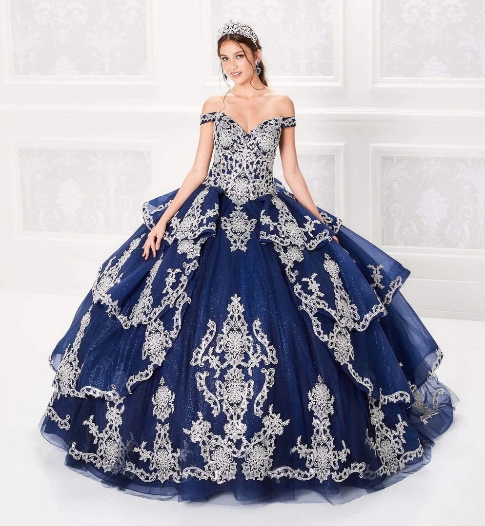 Princesa By Ariana Vara - PR21962 Lace Appliqued Off-Shoulder Dress 9 Princesa By Ariana Vara - PR21962 Lace Appliqued Off-Shoulder Dress