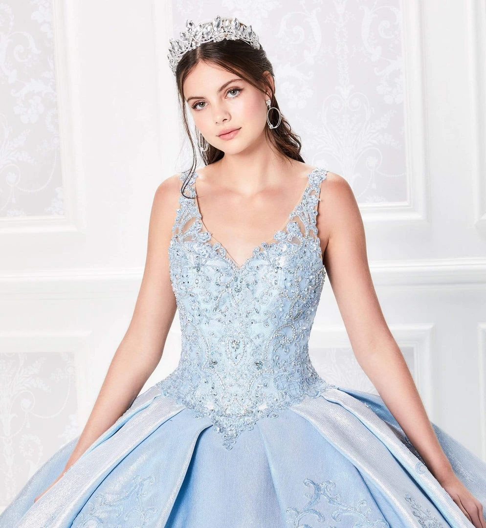 Princesa By Ariana Vara - PR21968 Beaded V-Neck Ball Gown 10 Princesa By Ariana Vara - PR21968 Beaded V-Neck Ball Gown
