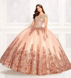 Princesa By Ariana Vara - PR22026 Short Sleeve Beaded Ball Gown 11 Princesa By Ariana Vara - PR22026 Short Sleeve Beaded Ball Gown