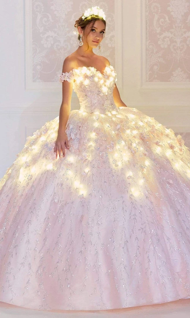 Princesa By Ariana Vara - PR22036 Floral Ball Gown With Lights 3 Princesa By Ariana Vara - PR22036 Floral Ball Gown With Lights