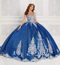 Princesa By Ariana Vara - PR22141 Embellished V Neck Gown With Cape