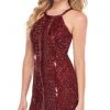 Rachel Allan - 30013 Embellished Halter Sheath Dress