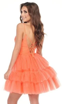 Rachel Allan - 40035 Sleeveless Fit And Flare Tulle Tiered Tulle Dress