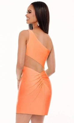 Rachel Allan - 40124 One-Shoulder Cut Out Fitted Cocktail Dress