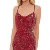 Rachel Allan - 40152 Sequined V Neck Cocktail Dress