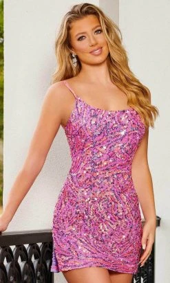 Rachel Allan 40183 - Scoop Fitted Sequin Cocktail Dress