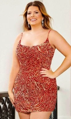 Rachel Allan 40183 - Scoop Fitted Sequin Cocktail Dress