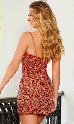 Rachel Allan 40183 - Scoop Fitted Sequin Cocktail Dress