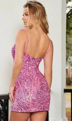 Rachel Allan 40183 - Scoop Fitted Sequin Cocktail Dress