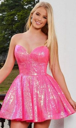 Rachel Allan 40195 - Strapless Sequin A-Line Cocktail Dress