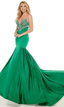 Rachel Allan - 50016 Beaded Sweetheart Trumpet Evening Dress