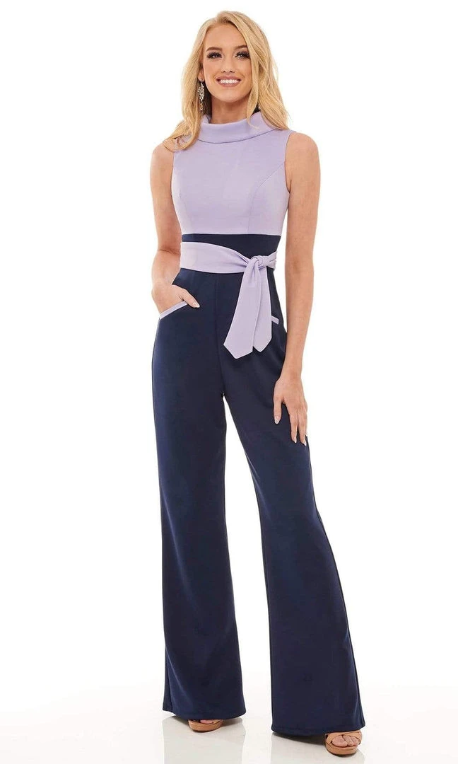 Rachel Allan - 50040 Two Toned Collared Jumpsuit 3 Rachel Allan - 50040 Two Toned Collared Jumpsuit