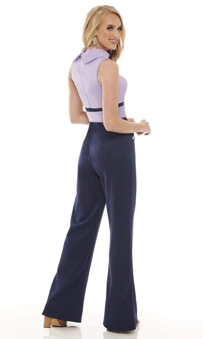 Rachel Allan - 50040 Two Toned Collared Jumpsuit 4 Rachel Allan - 50040 Two Toned Collared Jumpsuit