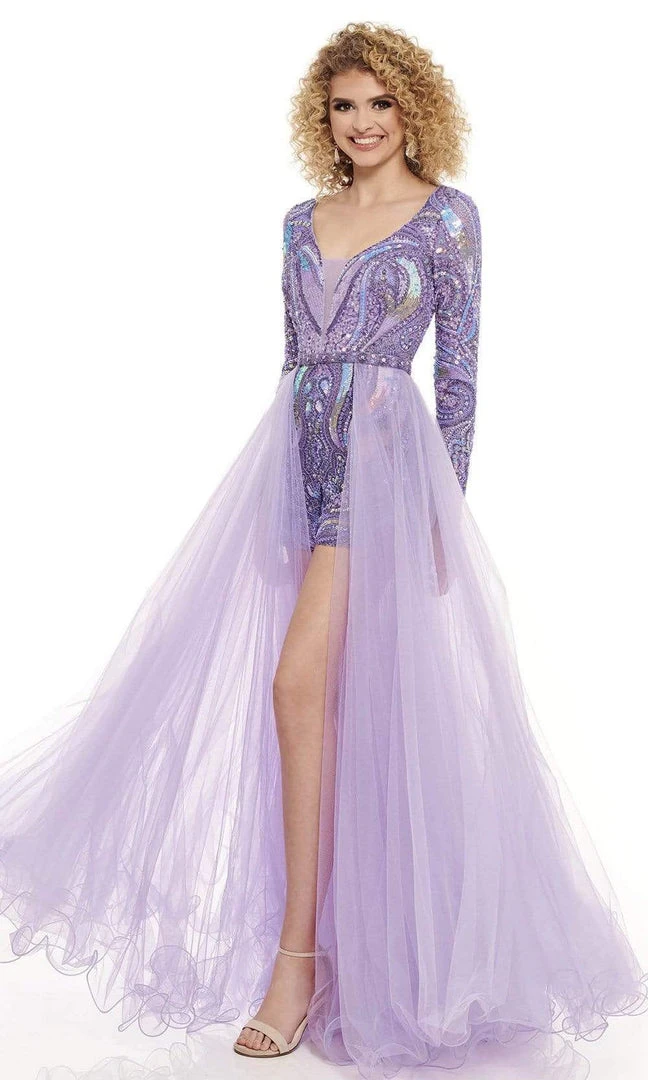 Rachel Allan - 50045 Long Sleeve Bedazzled Romper 6 Rachel Allan - 50045 Long Sleeve Bedazzled Romper