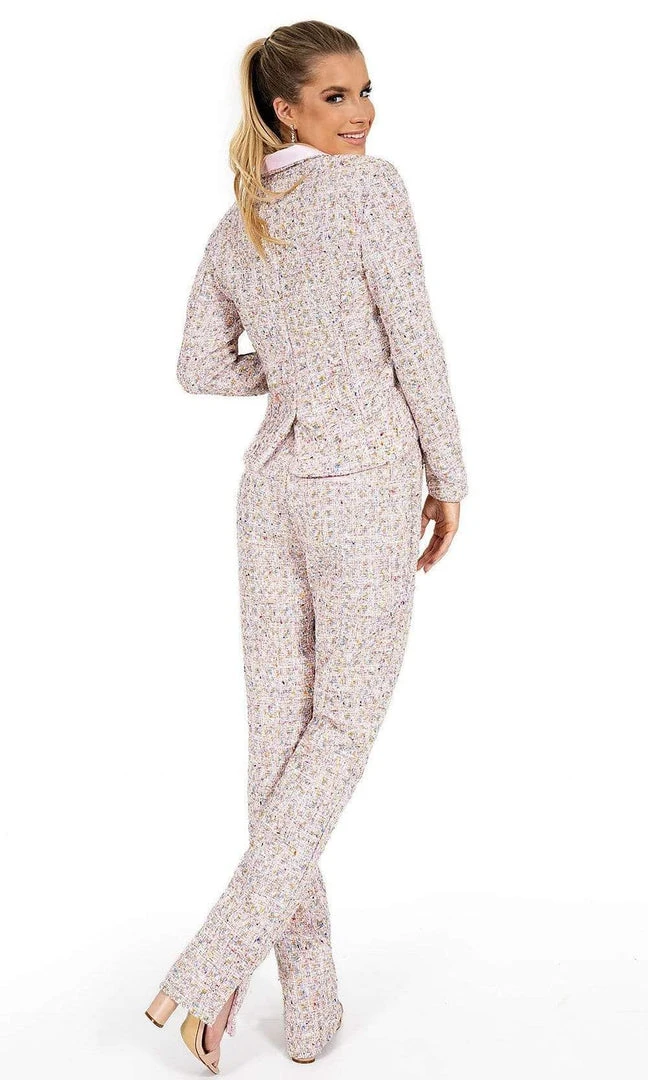 Rachel Allan - 50046 Textured Formal Pantsuit 4 Rachel Allan - 50046 Textured Formal Pantsuit