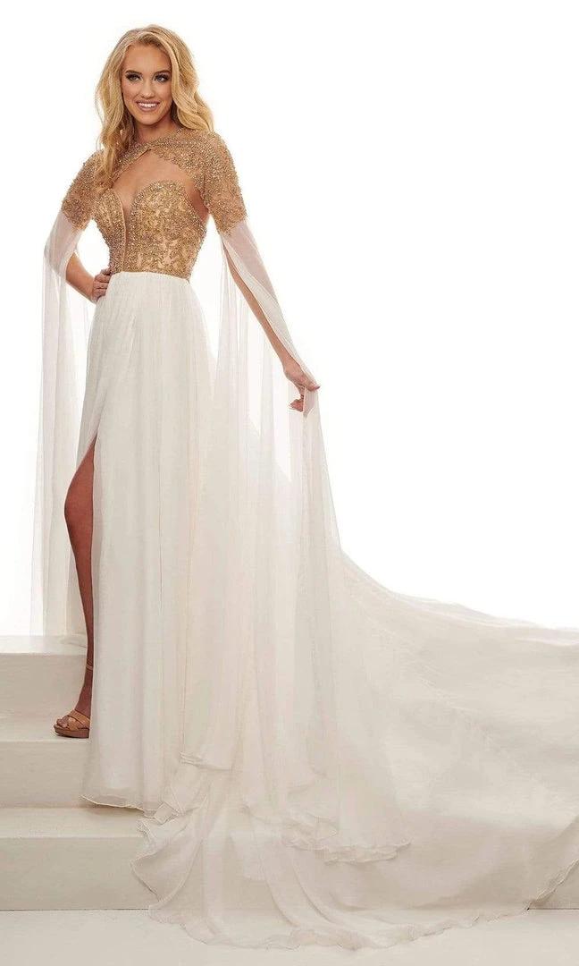 Rachel Allan - 50055 Detachable Sleeve Crystal Beaded Dress 6 Rachel Allan - 50055 Detachable Sleeve Crystal Beaded Dress