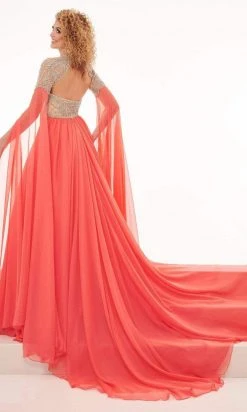 Rachel Allan - 50055 Detachable Sleeve Crystal Beaded Dress 8 Rachel Allan - 50055 Detachable Sleeve Crystal Beaded Dress