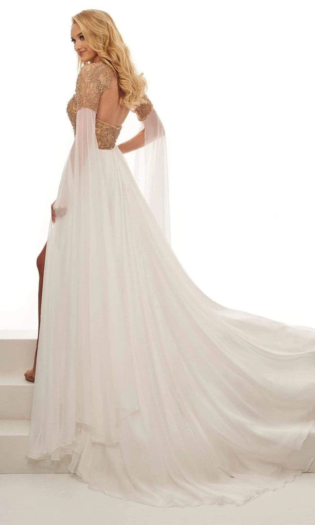 Rachel Allan - 50055 Detachable Sleeve Crystal Beaded Dress 7 Rachel Allan - 50055 Detachable Sleeve Crystal Beaded Dress