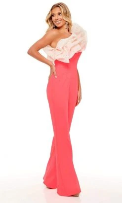 Rachel Allan - 50069 Oversized Ruffle Jumpsuit