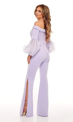 Rachel Allan - 50095 Bubble Sleeve Off Shoulder Jumpsuit