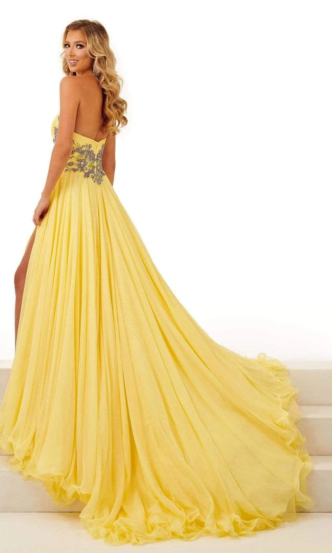 Rachel Allan - 50118 Beaded Choker Cascade Gown 7 Rachel Allan - 50118 Beaded Choker Cascade Gown