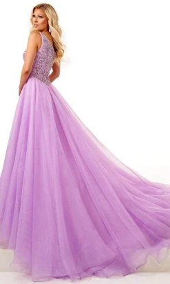 Rachel Allan - 50124 Embellished One Shoulder A-Line Dress