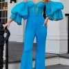 Rachel Allan 50145 - Off-Shoulder Bubble Sleeve Jumpsuit