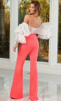 Rachel Allan 50145 - Off-Shoulder Bubble Sleeve Jumpsuit 10 Rachel Allan 50145 - Off-Shoulder Bubble Sleeve Jumpsuit