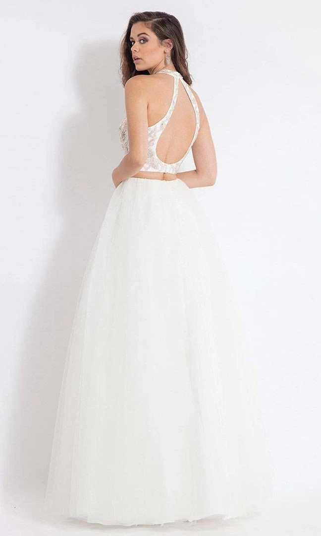 Rachel Allan - 6155 Two Piece Floral Halter Ballgown Long Dresses 6 Rachel Allan - 6155 Two Piece Floral Halter Ballgown Long Dresses