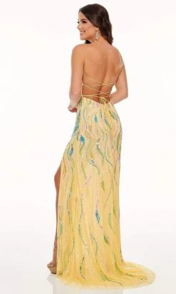 Rachel Allan - 70017 Beaded Tulle Plunging V Neck Sheath Dress 11 Rachel Allan - 70017 Beaded Tulle Plunging V Neck Sheath Dress