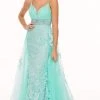 Rachel Allan - 70026 Sequined Mermaid Overskirt Gown