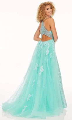 Rachel Allan - 70026 Sequined Mermaid Overskirt Gown