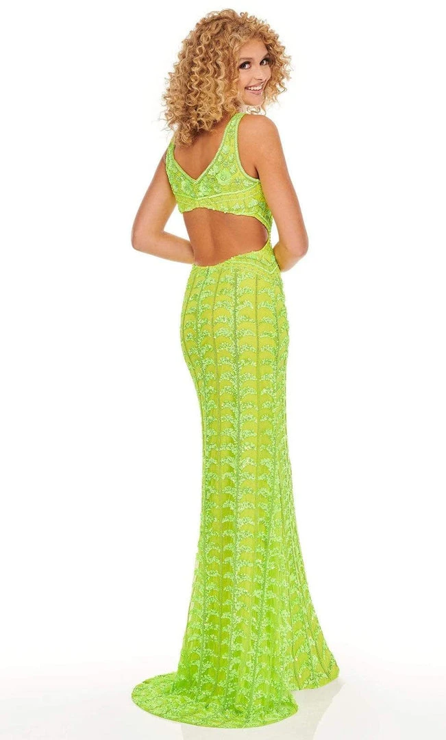 Rachel Allan - 70030 Long Beaded Cutout Sheath Gown 4 Rachel Allan - 70030 Long Beaded Cutout Sheath Gown