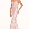 Rachel Allan - 70053 Metallic Open Back Mermaid Gown