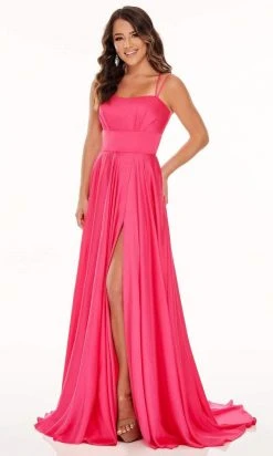 Rachel Allan - 70056 Sweetheart Satin A-Line Gown With Train