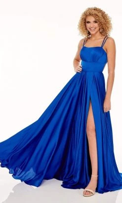 Rachel Allan - 70056 Sweetheart Satin A-Line Gown With Train