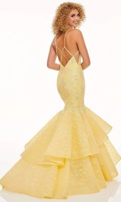Rachel Allan - 70122 Beaded Plunging Sweetheart Mermaid Dress