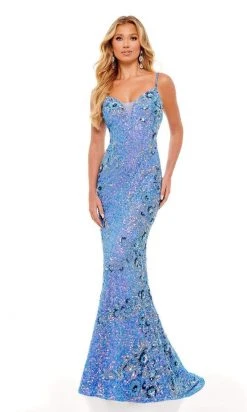 Rachel Allan - 70135 V-Neck Sheath Evening Dress 10 Rachel Allan - 70135 V-Neck Sheath Evening Dress