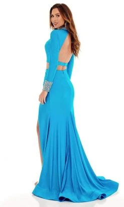 Rachel Allan - 70138 High Neck Trumpet Evening Dress