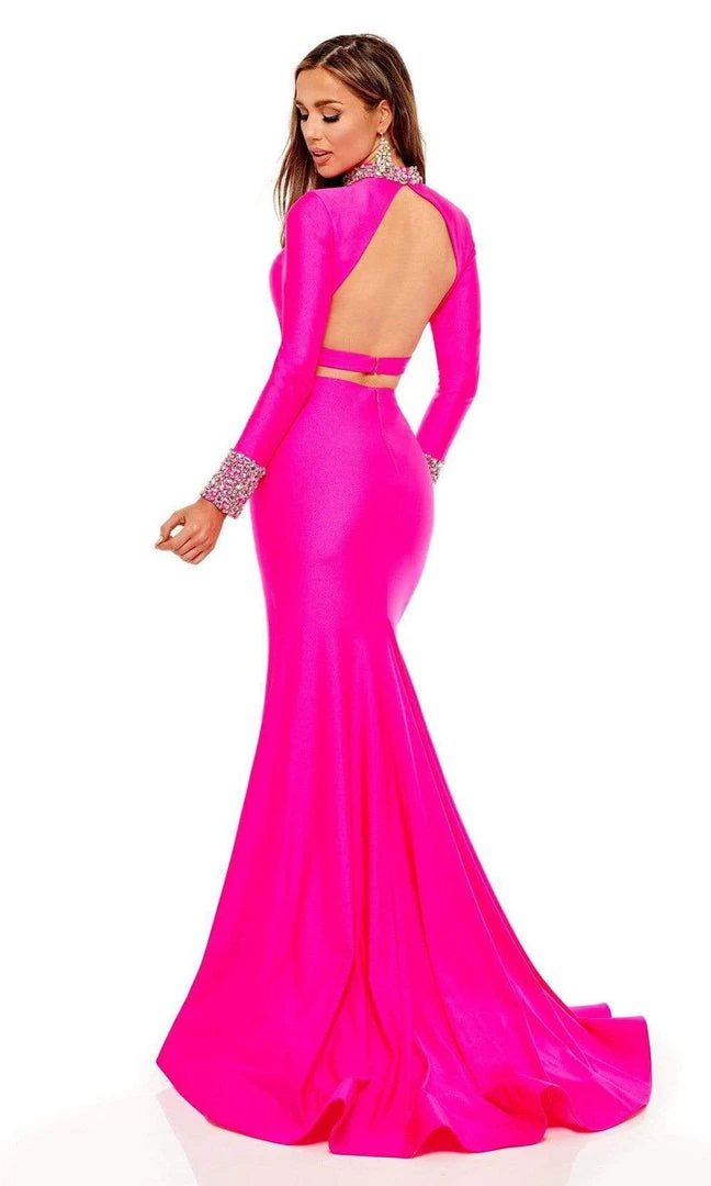 Rachel Allan - 70138 High Neck Trumpet Evening Dress 6 Rachel Allan - 70138 High Neck Trumpet Evening Dress