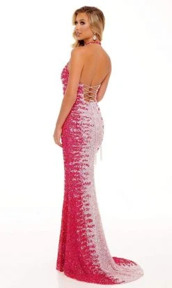 Rachel Allan - 70162 Halter Trumpet Evening Dress