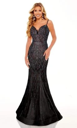 Rachel Allan - 70181 Beaded Ladder Strap Gown