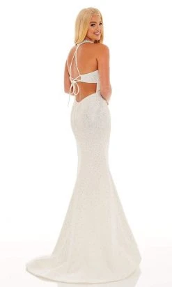 Rachel Allan - 70185 Beaded High Halter Gown 13 Rachel Allan - 70185 Beaded High Halter Gown