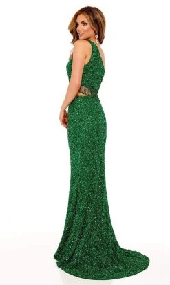 Rachel Allan - 70186 Bead Fringed Sequin Gown