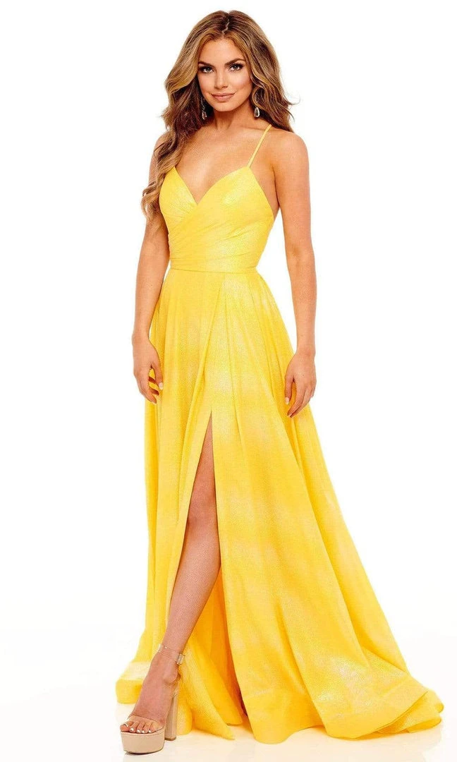 Rachel Allan - 70200 V-Neck A-Line Evening Gown 7 Rachel Allan - 70200 V-Neck A-Line Evening Gown