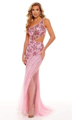 Rachel Allan - 70201 Asymmetrical Floral Evening Dress 10 Rachel Allan - 70201 Asymmetrical Floral Evening Dress