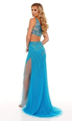 Rachel Allan - 70201 Asymmetrical Floral Evening Dress 9 Rachel Allan - 70201 Asymmetrical Floral Evening Dress