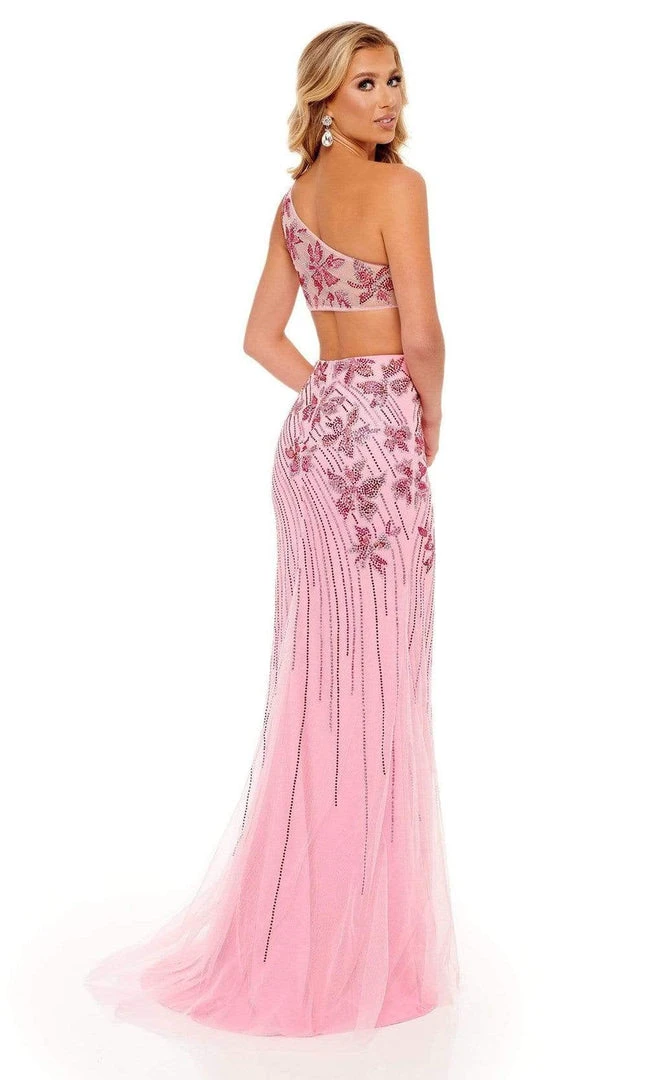 Rachel Allan - 70201 Asymmetrical Floral Evening Dress 6 Rachel Allan - 70201 Asymmetrical Floral Evening Dress