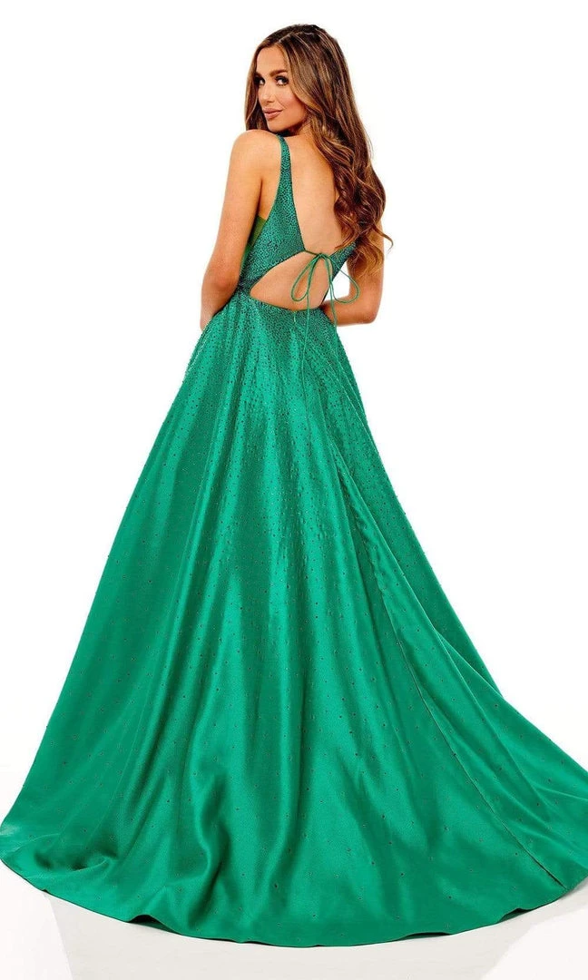 Rachel Allan - 70212 Beaded Scoop Back A-Line Gown 4 Rachel Allan - 70212 Beaded Scoop Back A-Line Gown