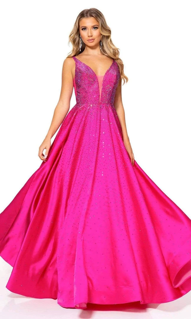 Rachel Allan - 70212 Beaded Scoop Back A-Line Gown 5 Rachel Allan - 70212 Beaded Scoop Back A-Line Gown